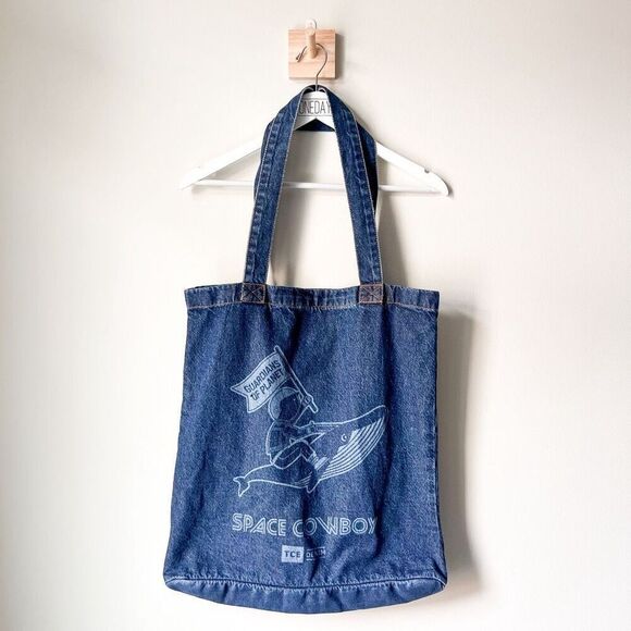 Space Cowboy Denim Tote Bag - Picture 1 of 4
